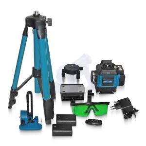 ΛΕΙΖΕΡ Kraftworld Αλφάδι Laser 16 Γραμμών με βάση ανύψωσης, στήριγμα τοίχου τηλεχειριστήριο και 2 μπαταρίες λιθίου - Image 1