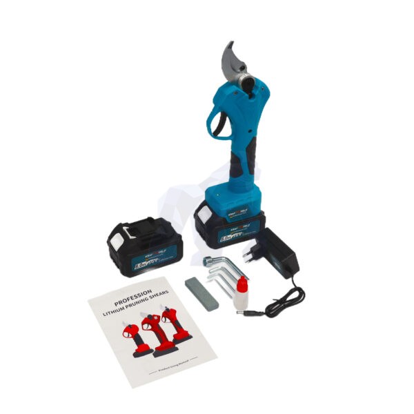 kraftworld ψαλιδι κλαδεματος με25 mm  δυο μπαταριες 36v 8ah και ταχυφορτιστη. δωρο το βαλιτσακι μεταφορας!